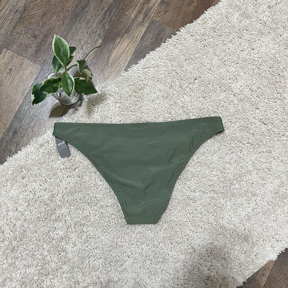Aerie Size Large Green Cheeky Swimwear Bikini Bottoms NWT - Picture 4 of 4